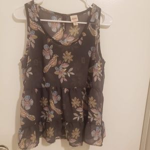 🌼3 for 22🌼Romantic Black Babydoll Tank sz large